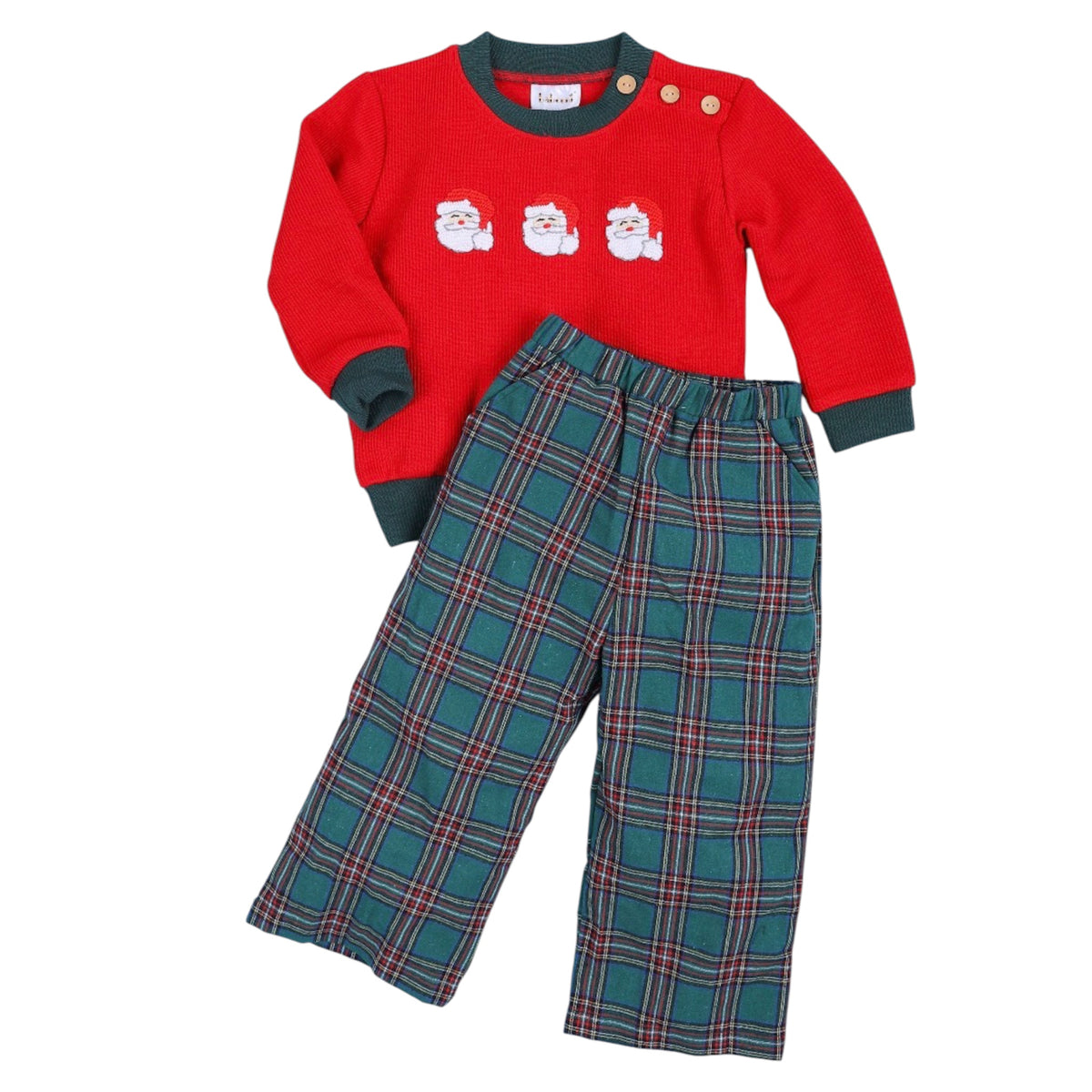 French Knot Santa Boy Pant Set