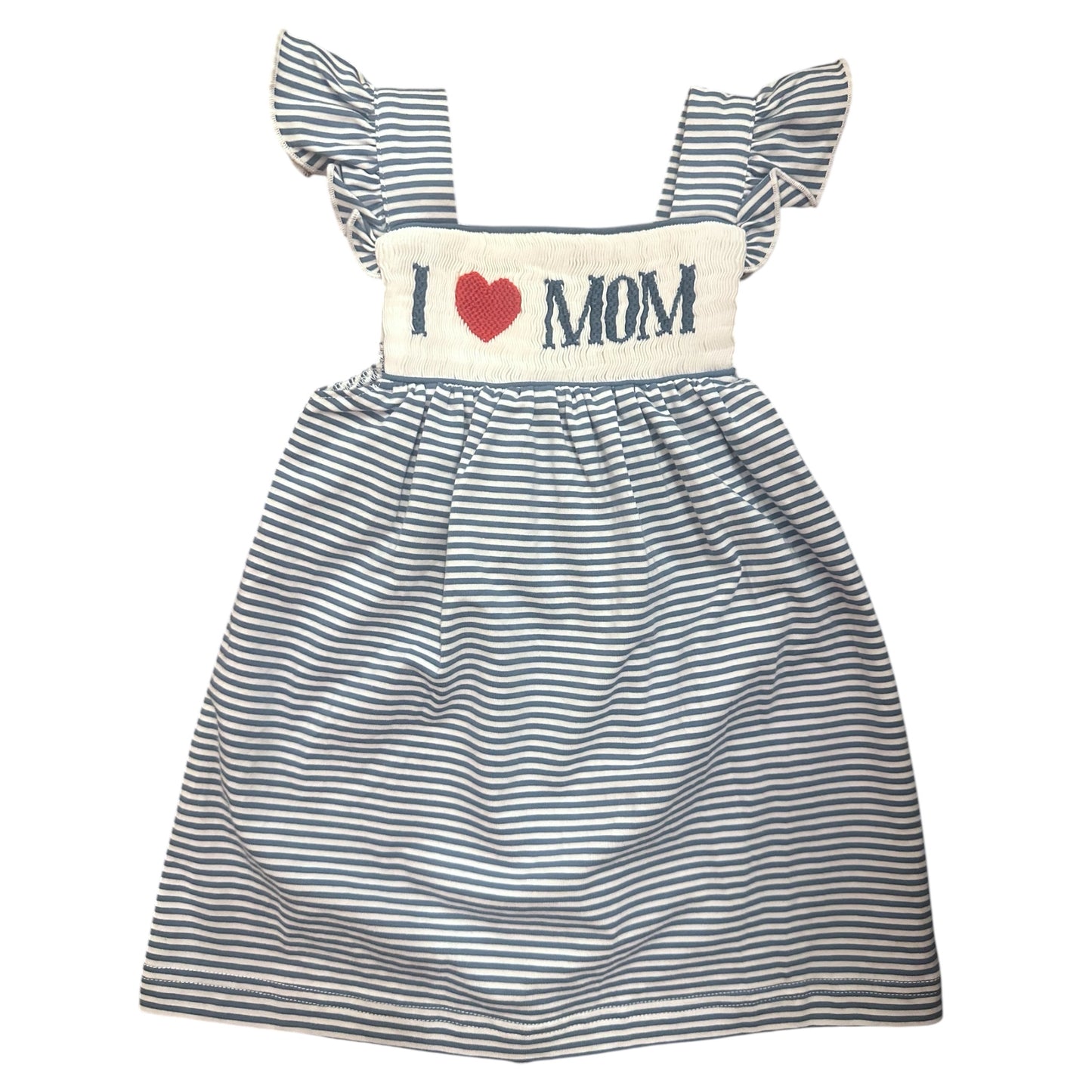 I Love Mom Smocked Dress