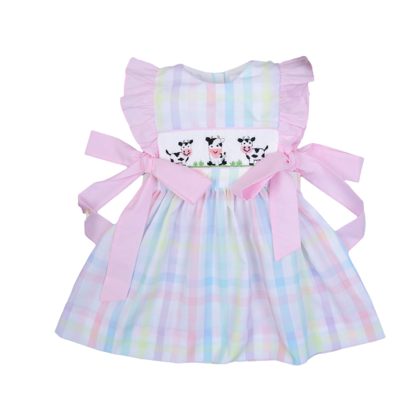 Cow Smocked Dress