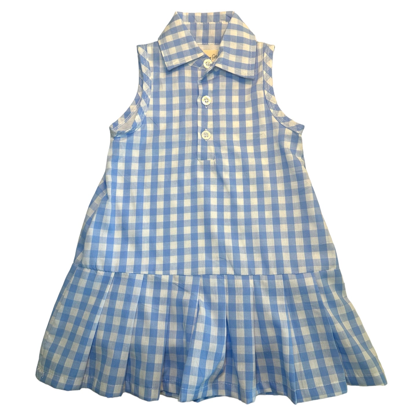 Blue Gingham Polo Dress