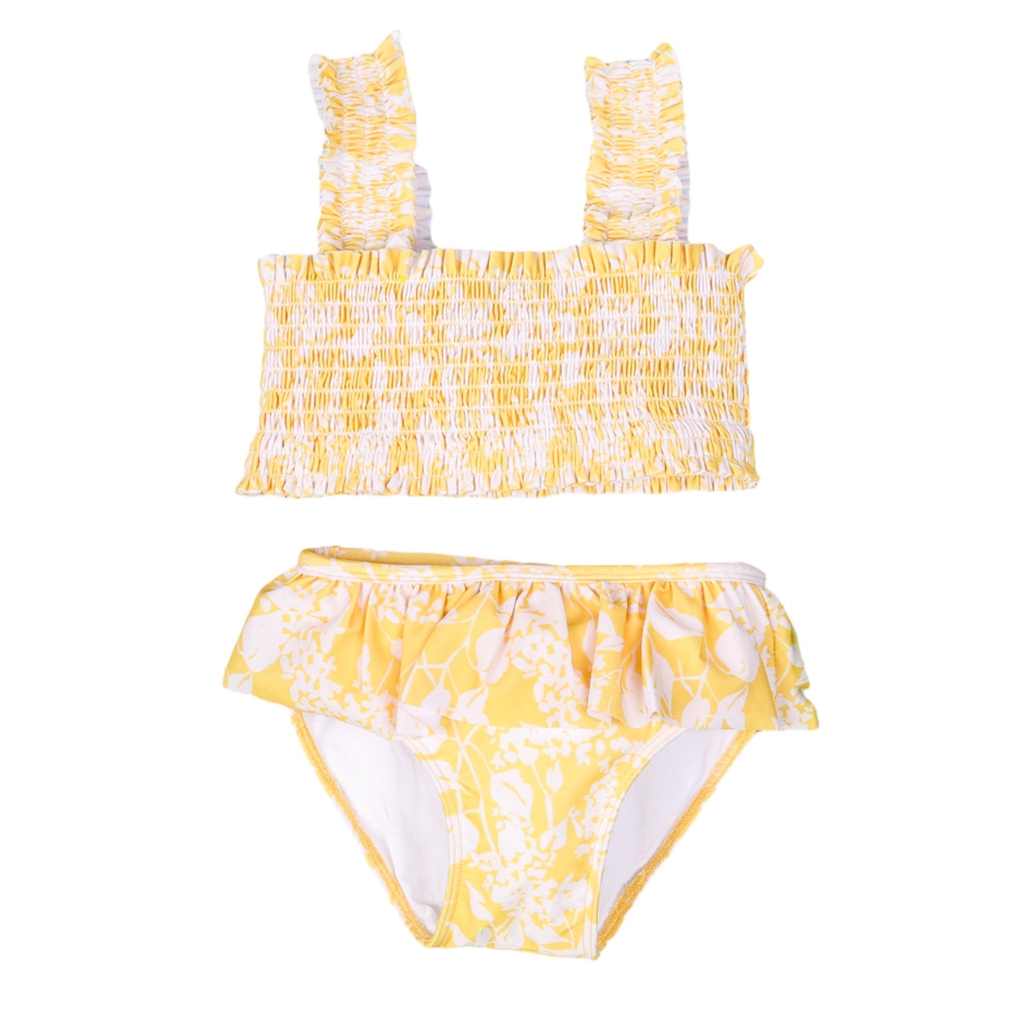 Smocked Yellow Floral Swim