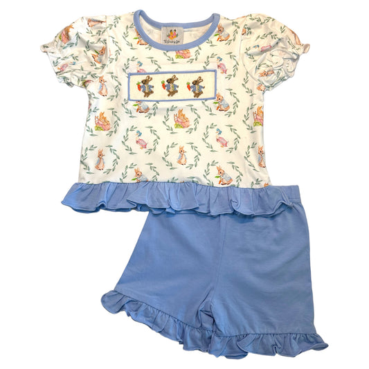 Peter Rabbit Smocked Short Set