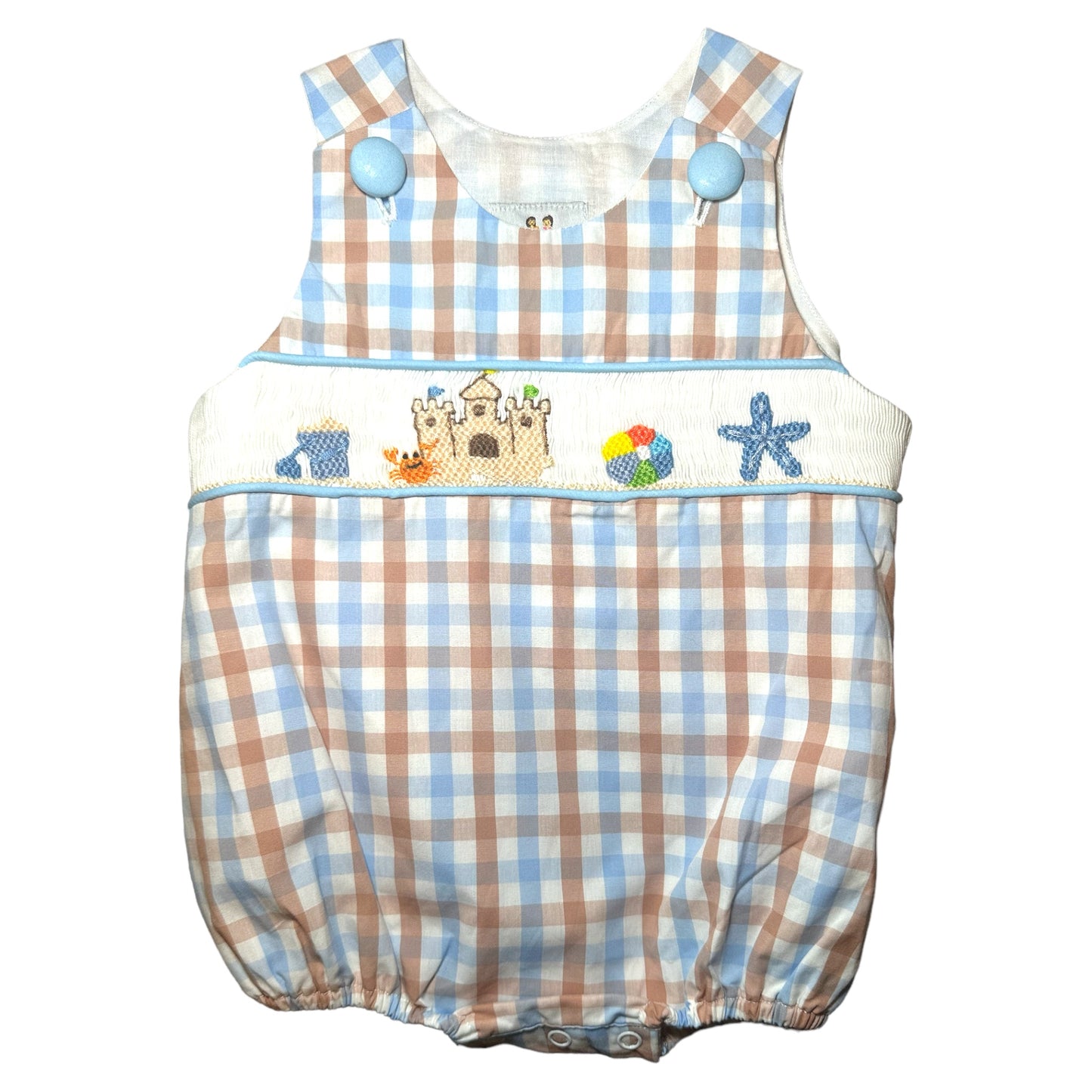 Sandy Castle Smocked Bubble