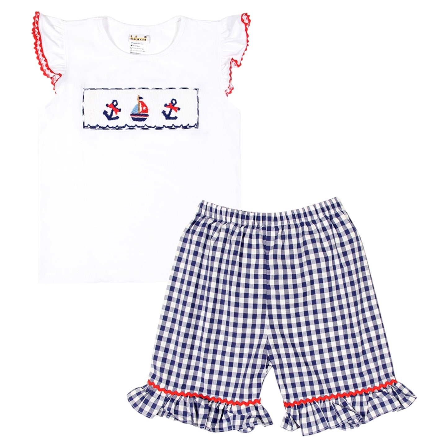 Anchor & Sail Smocked Short Set