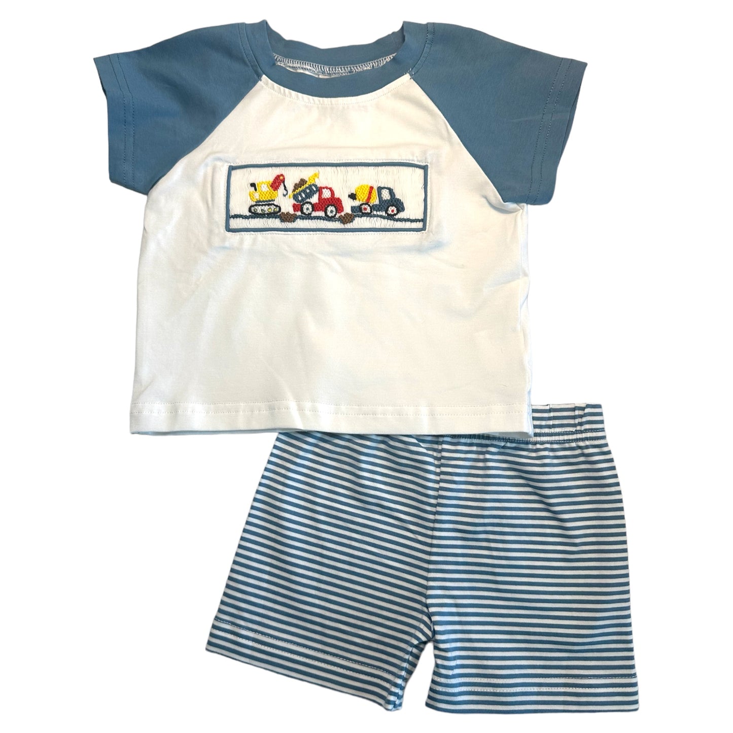 Construction Smocked Short Set