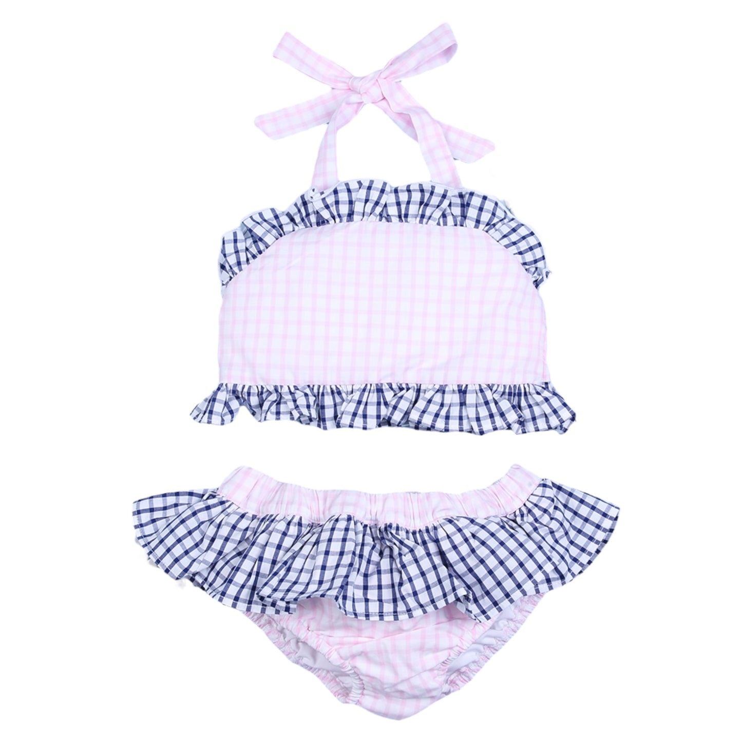 Pink & Navy Two Piece Swim