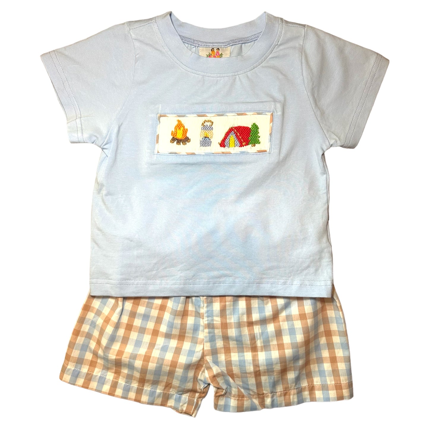 Smocked Camping Short Set