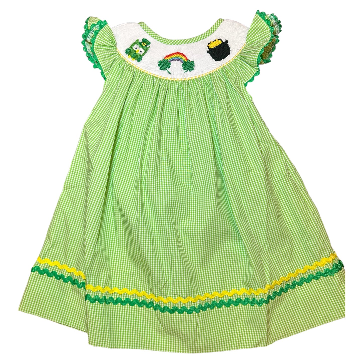 St. Patrick's Day Smocked Bishop Dress