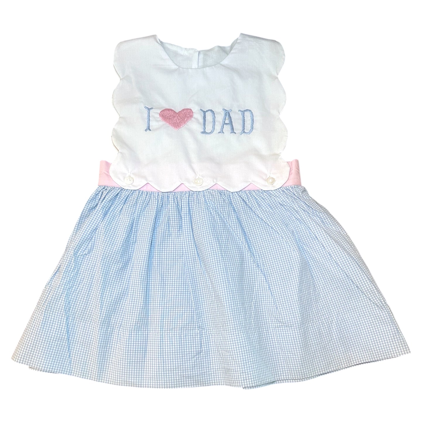 I Love Dad Embroidered Dress