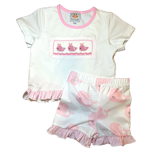 Smocked Whale Short Set