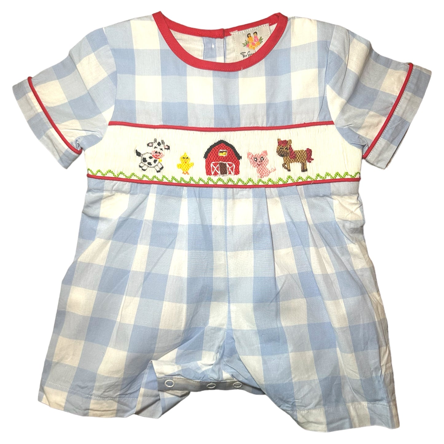 On the Farm Smocked Shortall