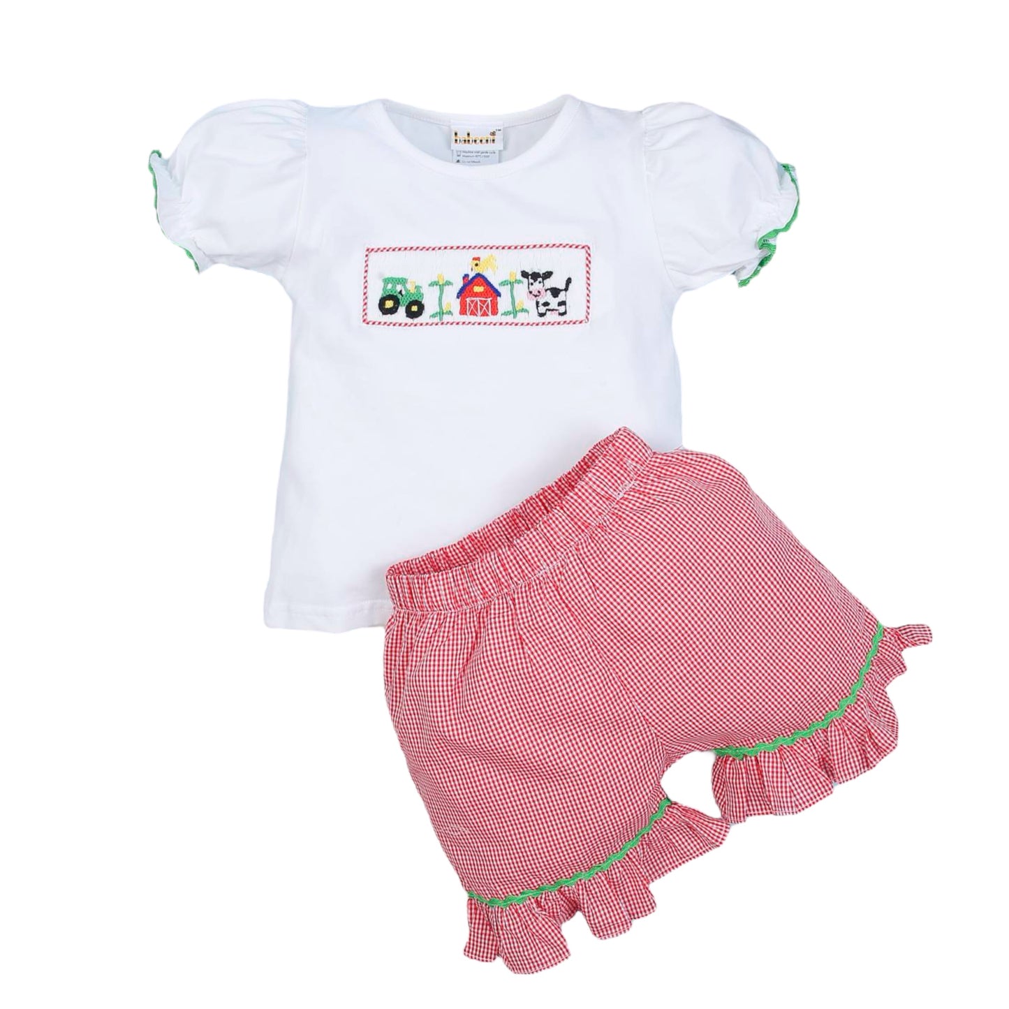 On the Farm Smocked Short Set