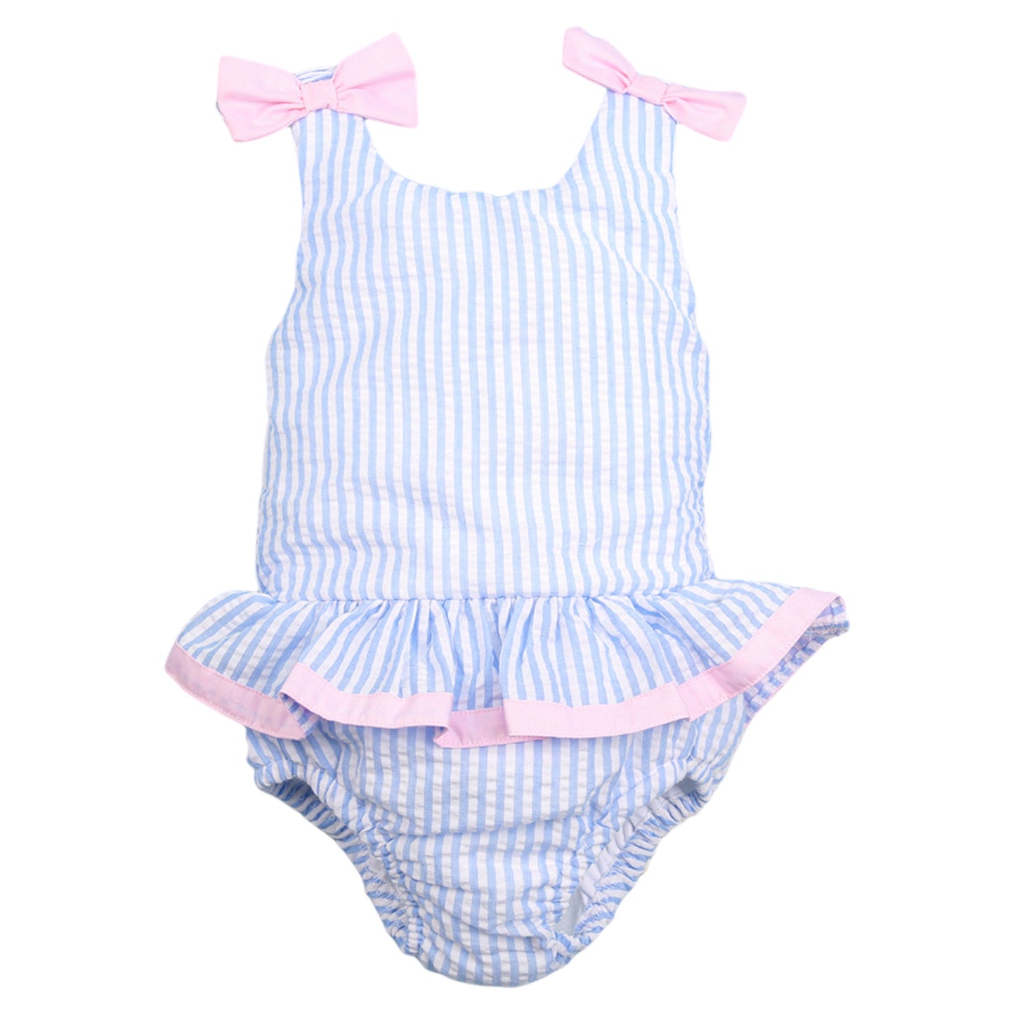 Blue Striped Bow Swim
