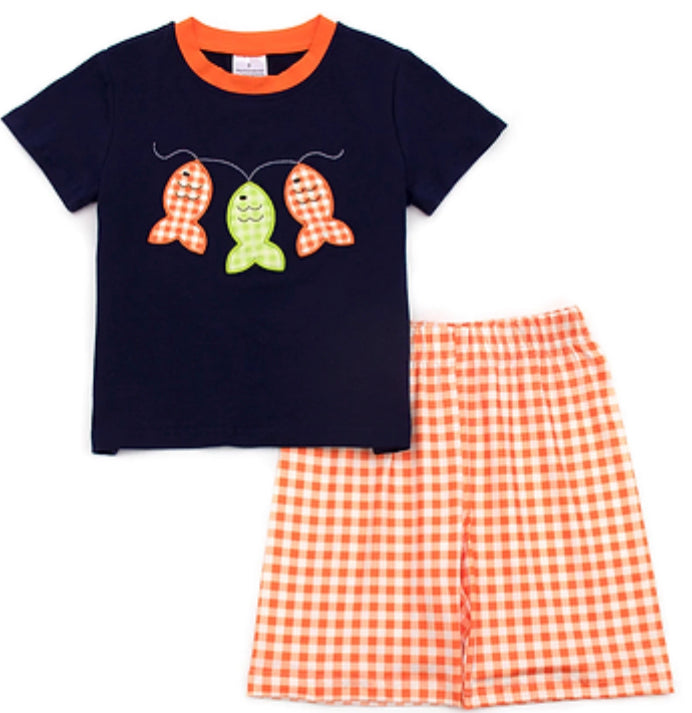 Applique Fish Short Set