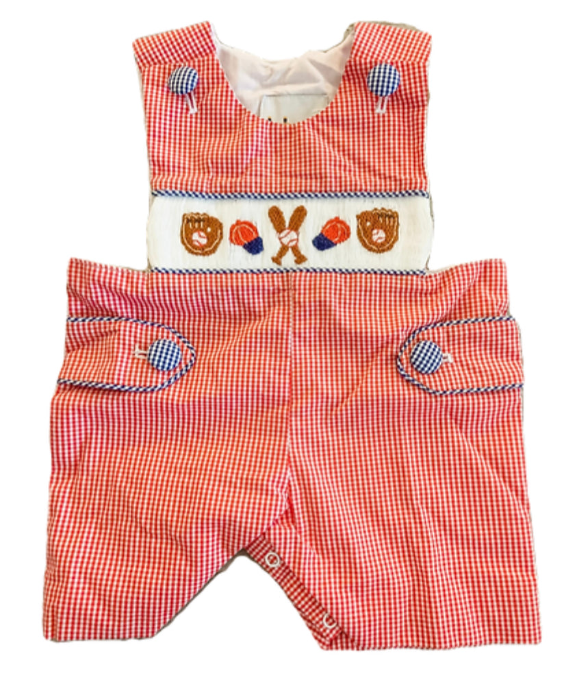 Smocked Baseball Short Tall/Jon Jon