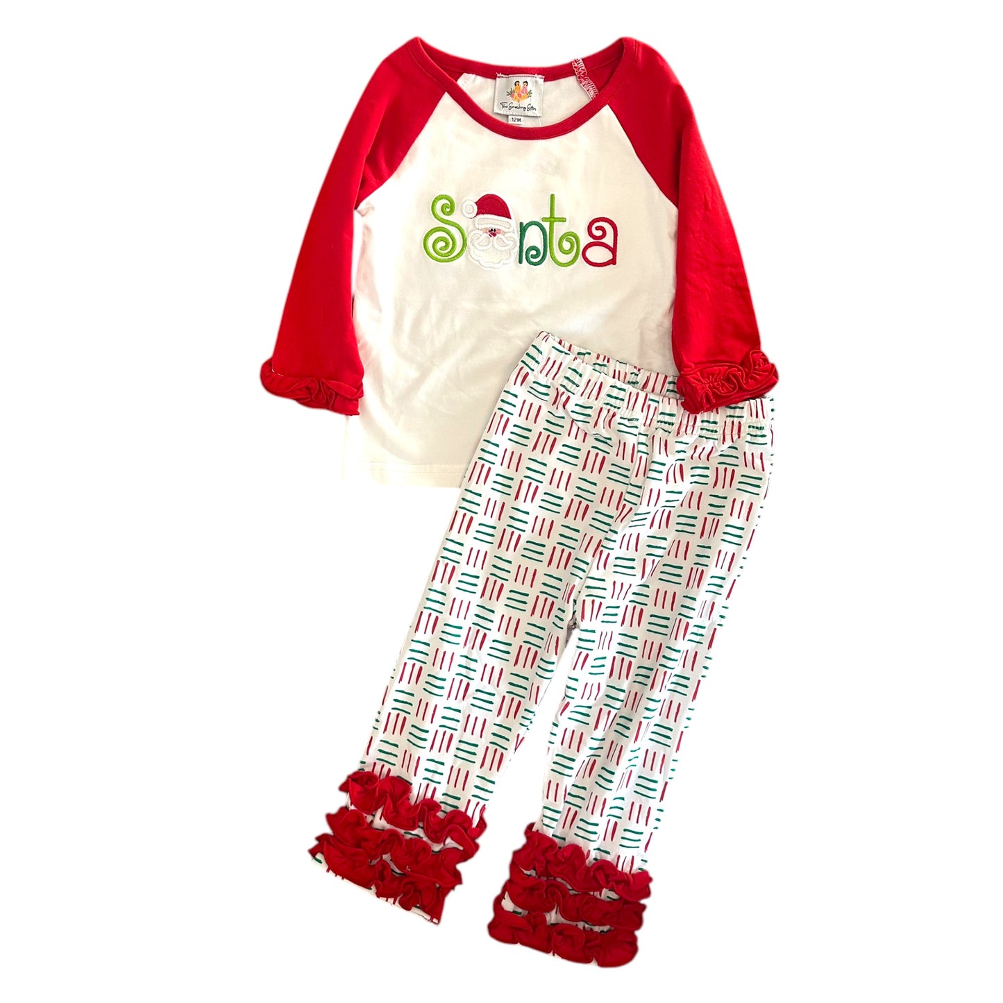 Santa Applique Girl Set