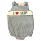 I Love Mom Smocked Bubble