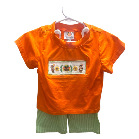 Smocked Pilgram & Turkey Set