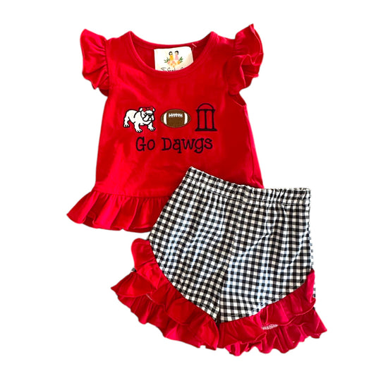 Go Dawgs Girl Short Set