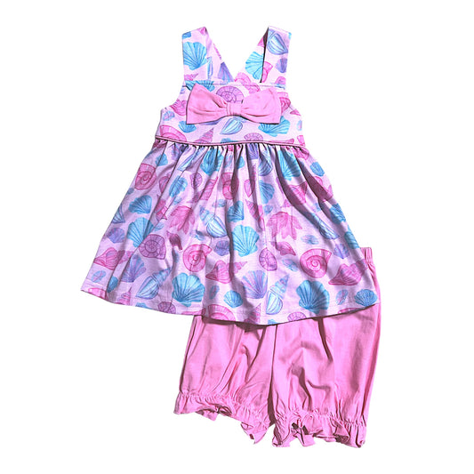 Seashells by the Seashore Girl Short Set