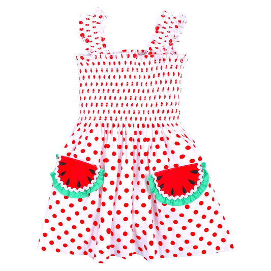 Smocked Watermelon Dress