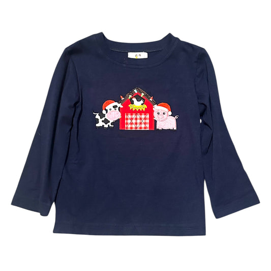 Christmas on the Farm Boy Shirt