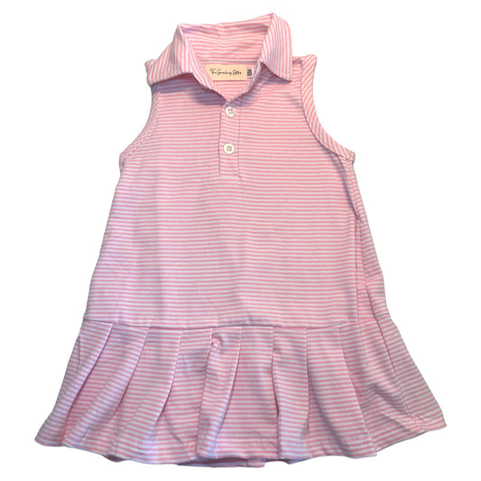 Pink Seersucker Polo Dress