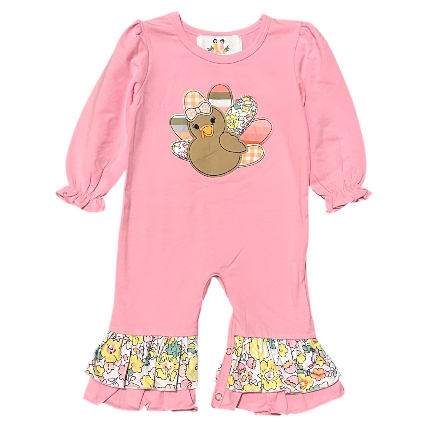 Gobble Till You Wobble Girl Romper