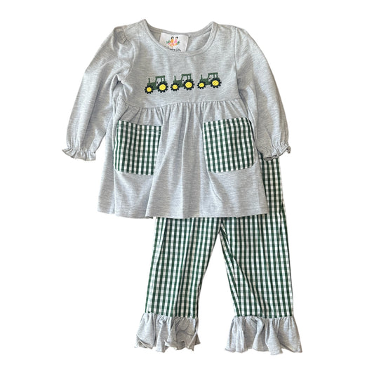 Big Green Tractor Pant Set