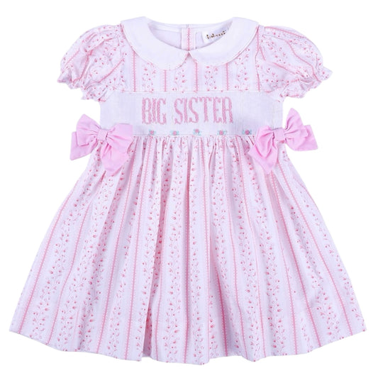 Big Sister Pink Smocked Dress