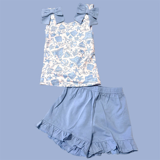 Coastal Classic Girl Short Set