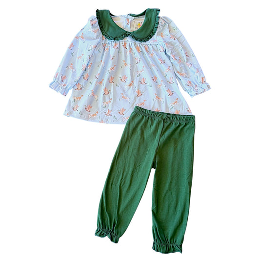 Dogs & Mallard Girl Pant Set