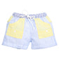 Yellow/Blue Swim Trunks