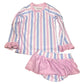 Pink & Navy Striped Rash Guard