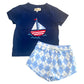 Sailboat Applique Short Set