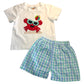 Crab Boy Applique Short Set
