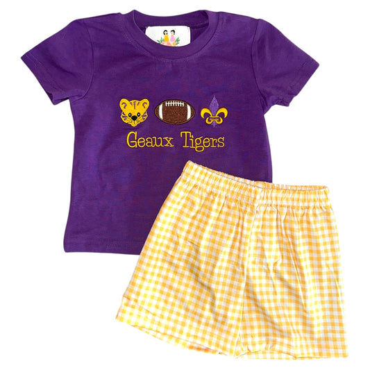 Geaux Tigers Boy Short Set