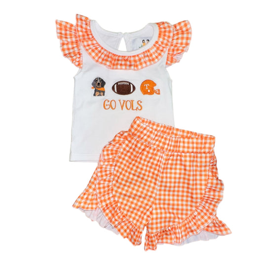 Go Vols Girl Short Set